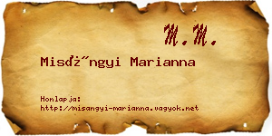 Misángyi Marianna névjegykártya
